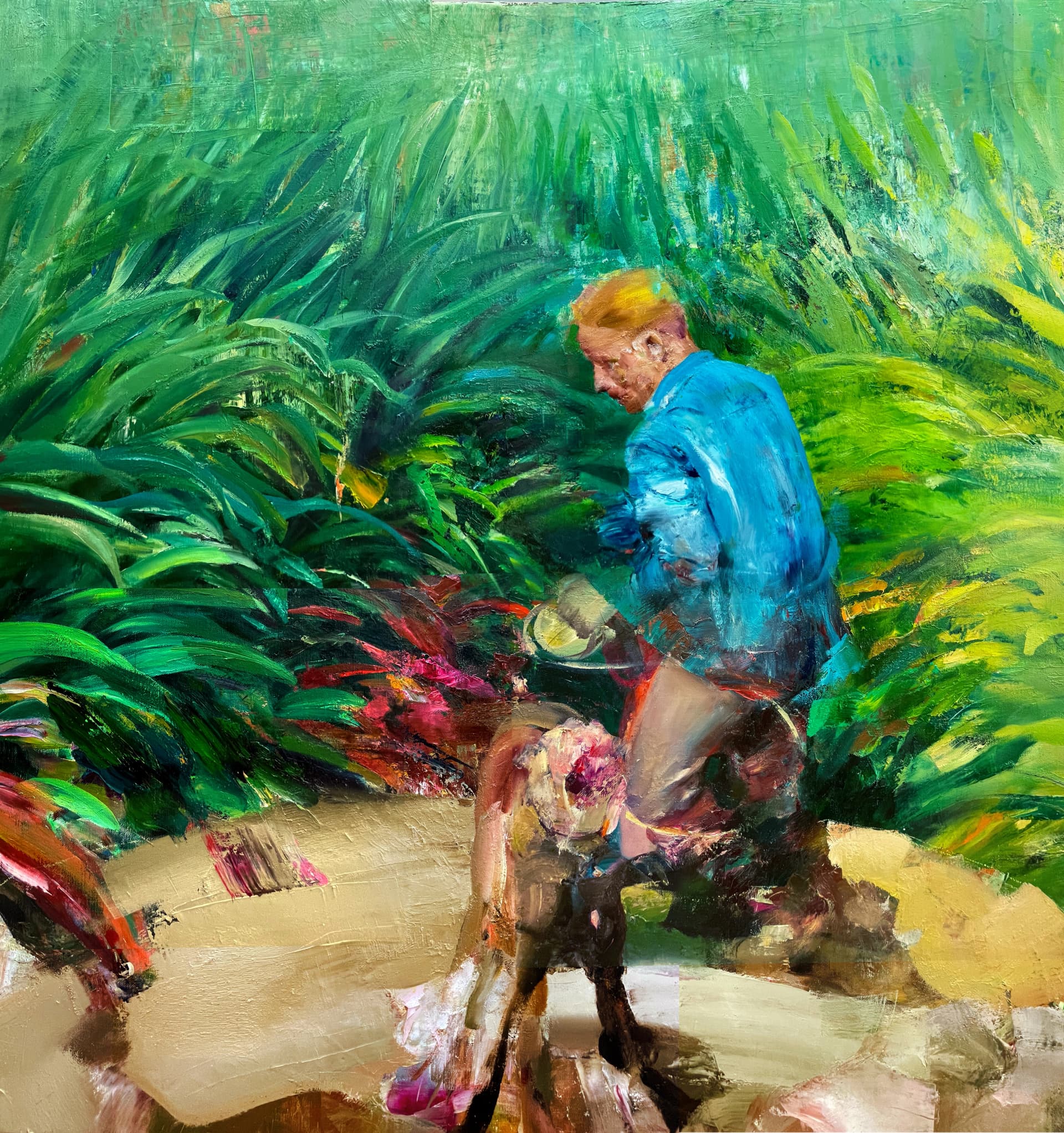 TAKING MY DAILY RIDE IN THE GREENHOUSE, 2022